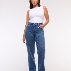 abercrombie and fitch '90s straight ultra high rise, size 29/8